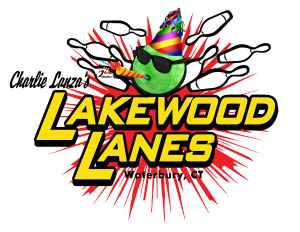 Lakewood Lanes Logo with Mr. Party Ball